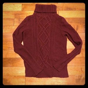 J. Crew cable turtleneck sweater